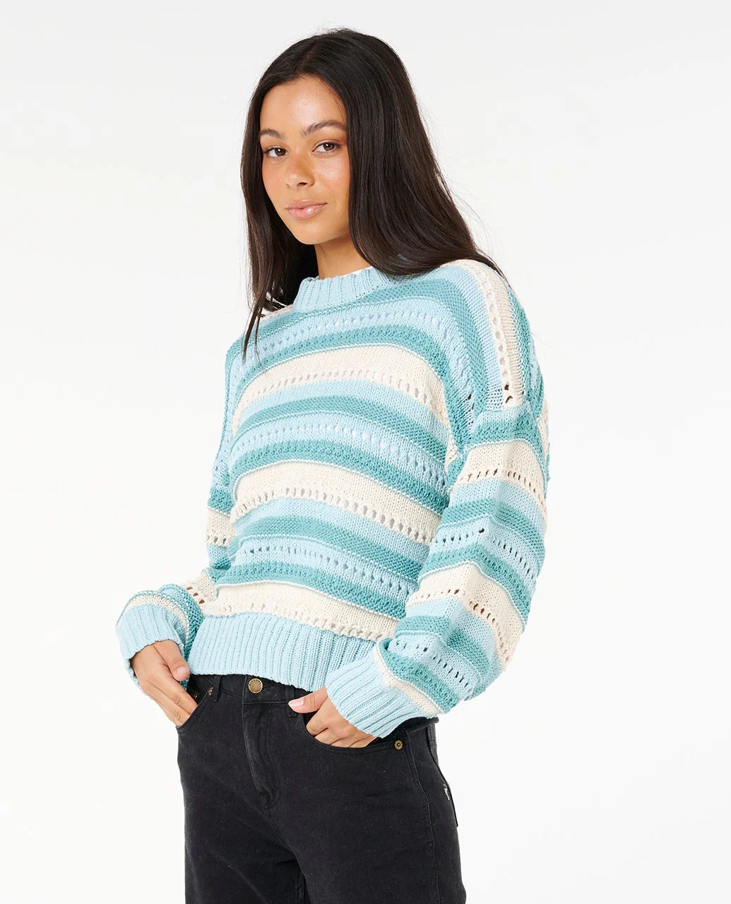 RIP CURL NEON ISLES COTTON STRIPE KNIT