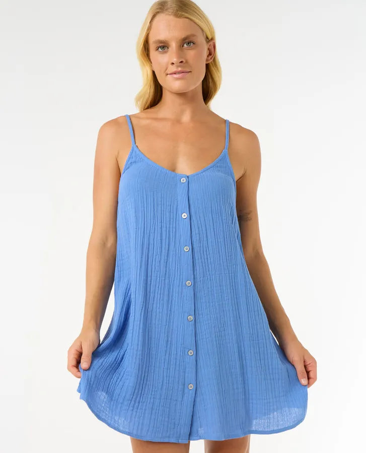 RIP CURL PREMIUM SURF COVER UP - BLUE