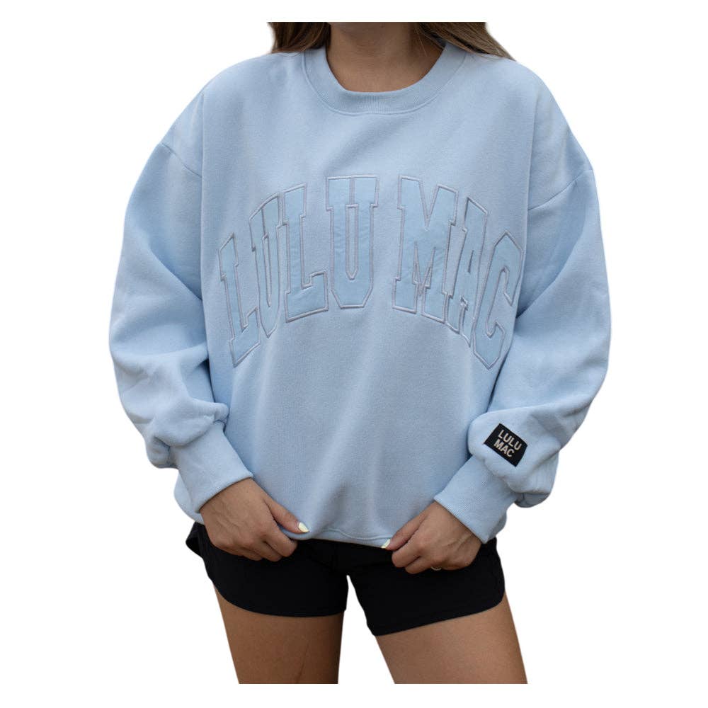 LULU MAC LIGHT BLUE MONOCHROME SWEATSHIRT