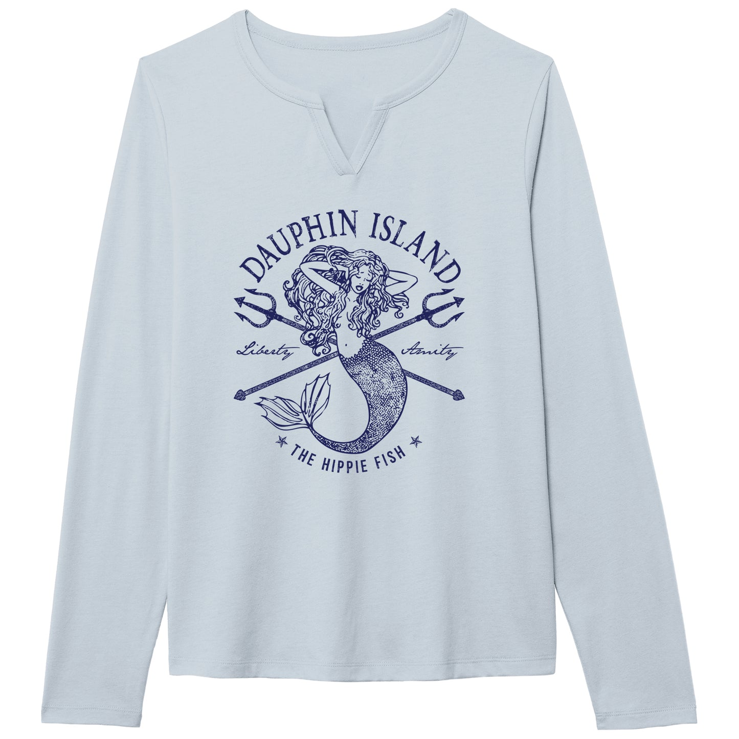 NEPTUNE'S MERMAID LS NOTCH NECK