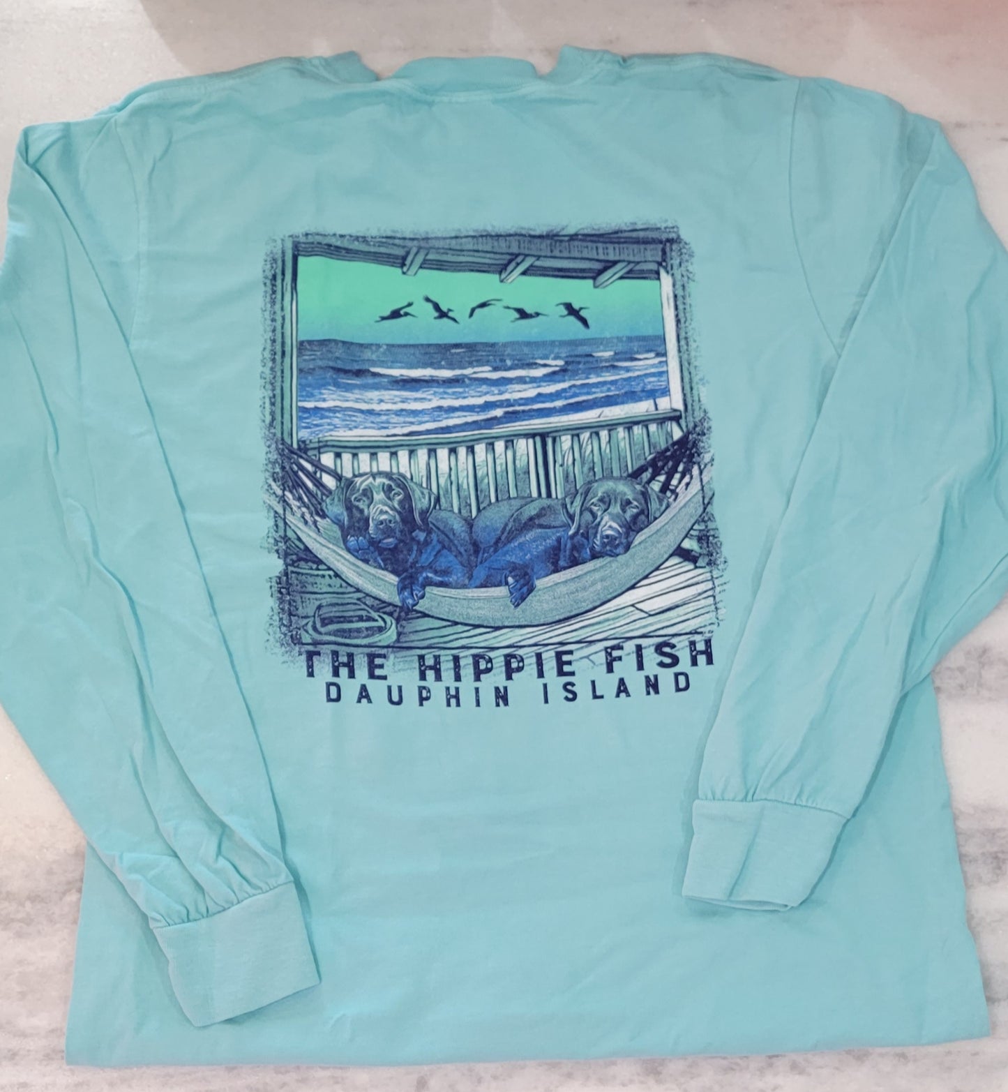 LABRADORS IN A HAMMOCK LS T-SHIRT