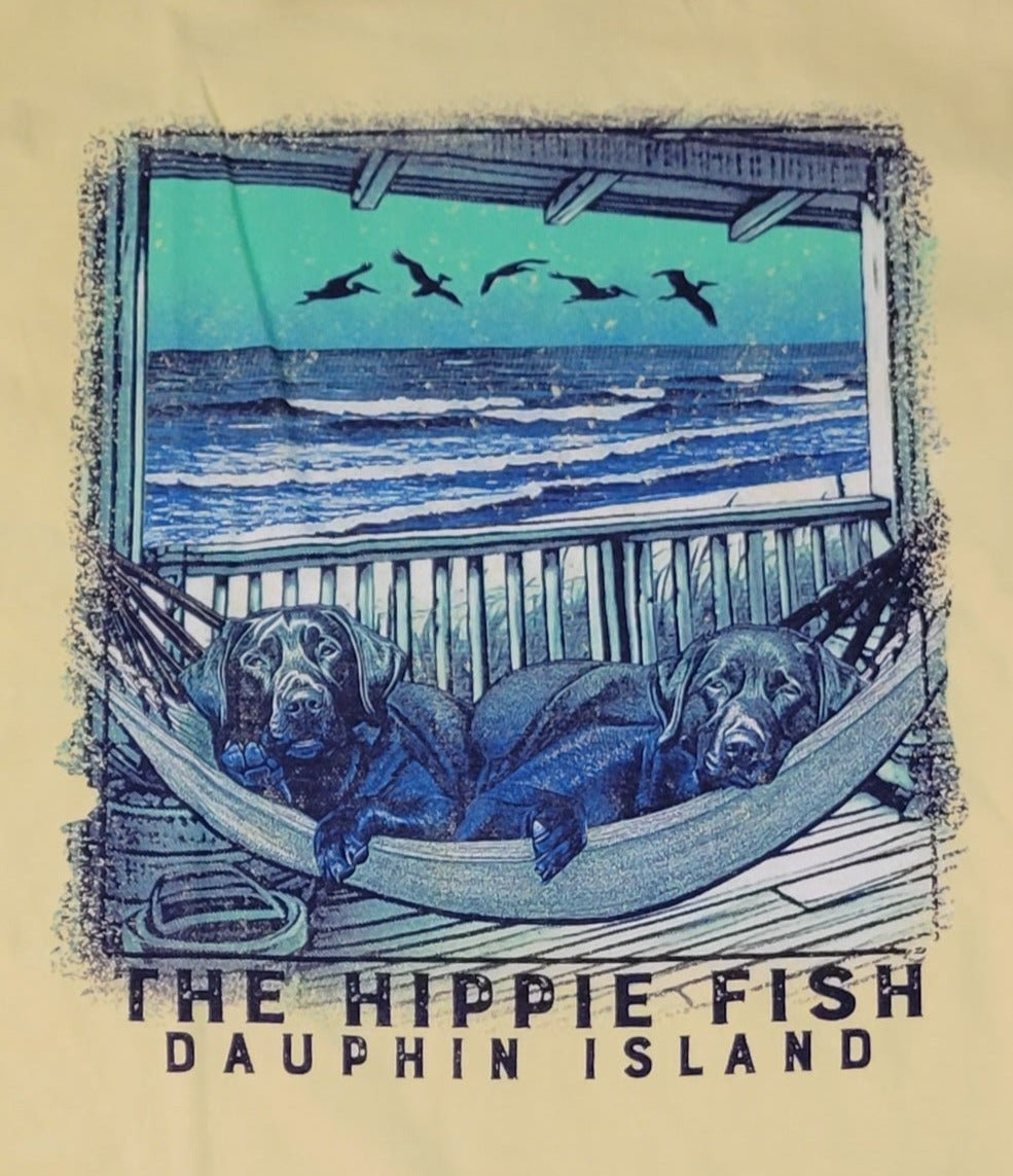 LABRADORS IN A HAMMOCK LS T-SHIRT