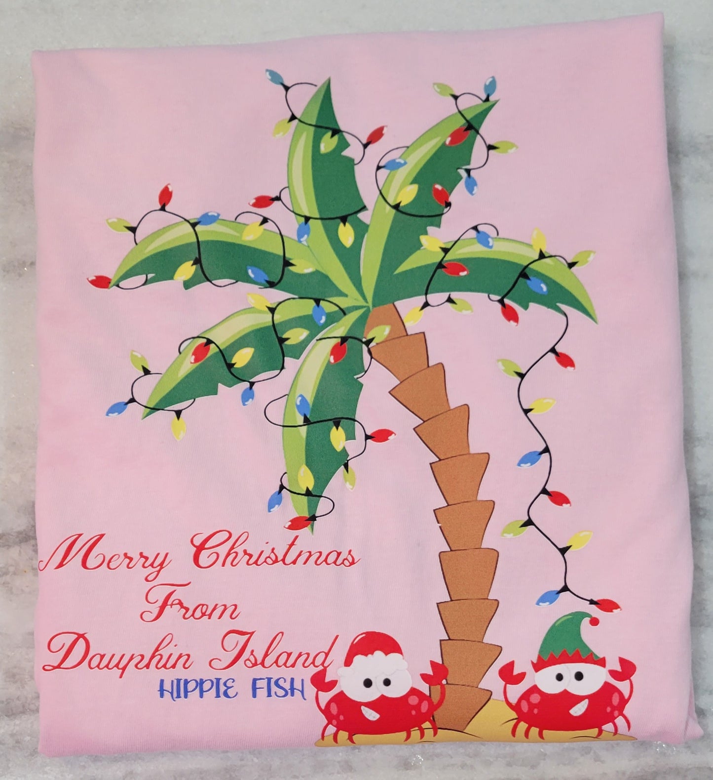 MERRY CHRISTMAS FROM DAUPHIN ISLAND L/S T-SHIRT