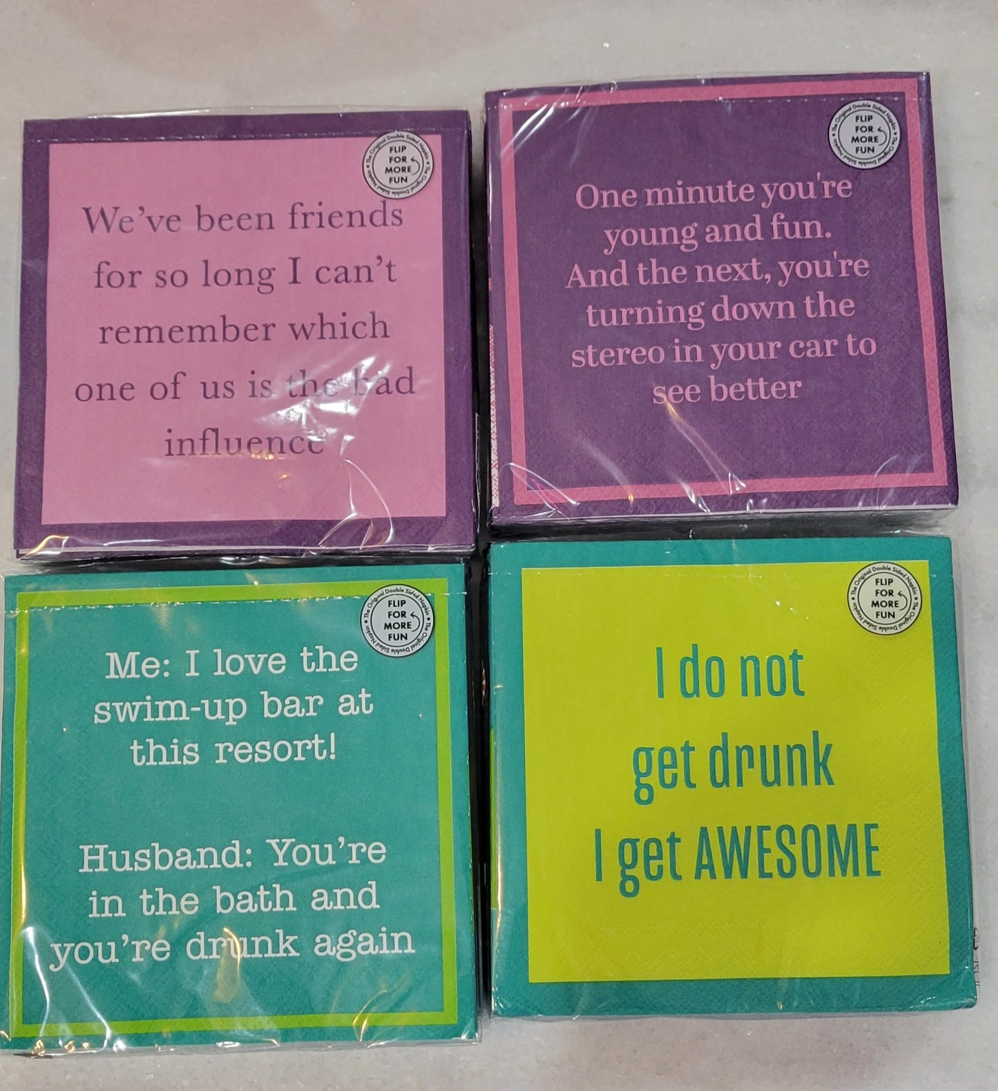 HUMOROUS NAPKINS & COASTERS