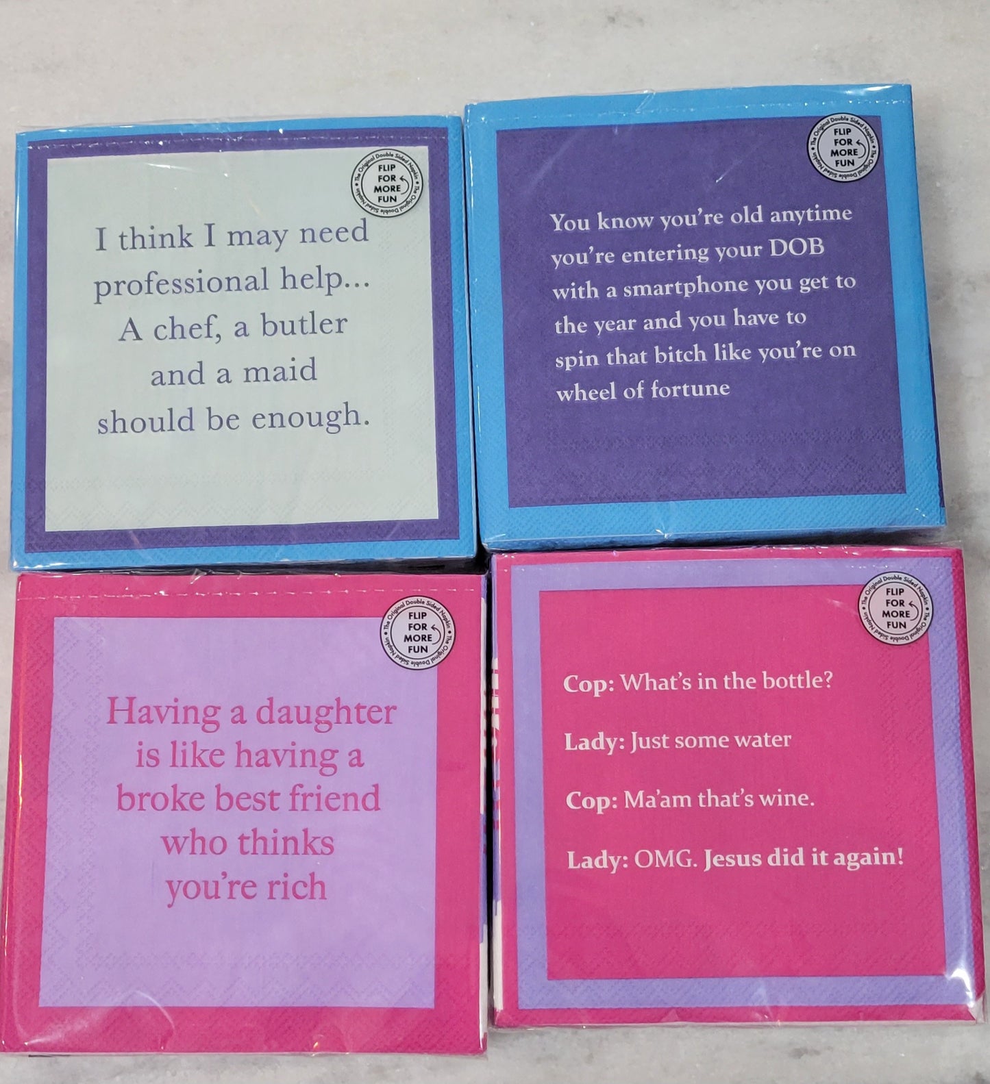 HUMOROUS NAPKINS & COASTERS