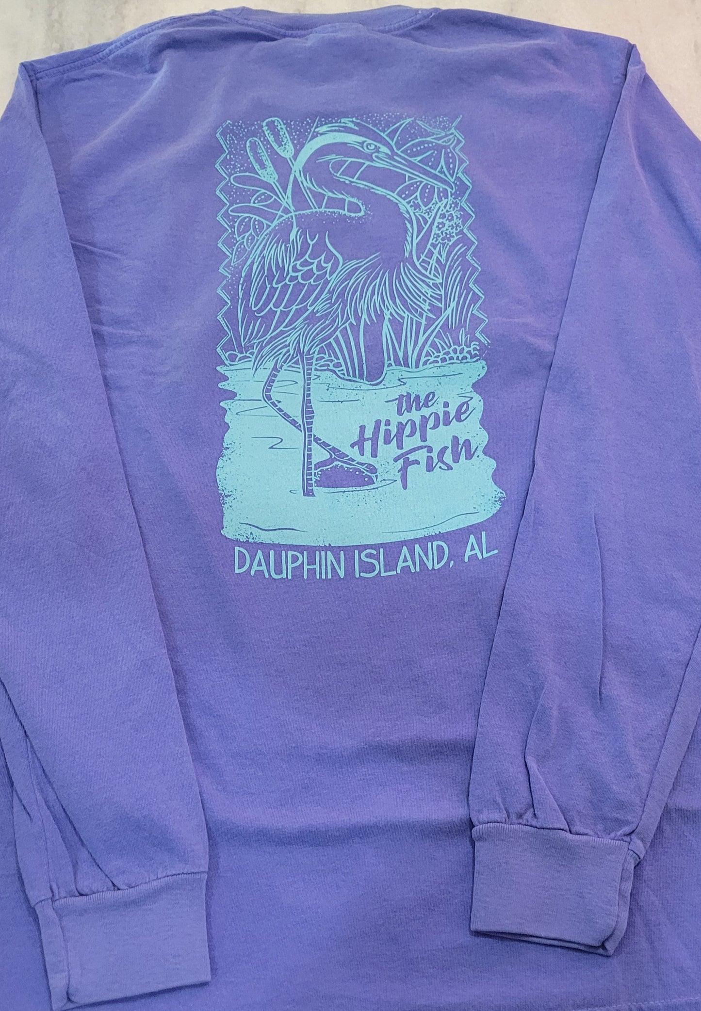 HIPPIE FISH HERON LONG SLEEVE T SHIRT