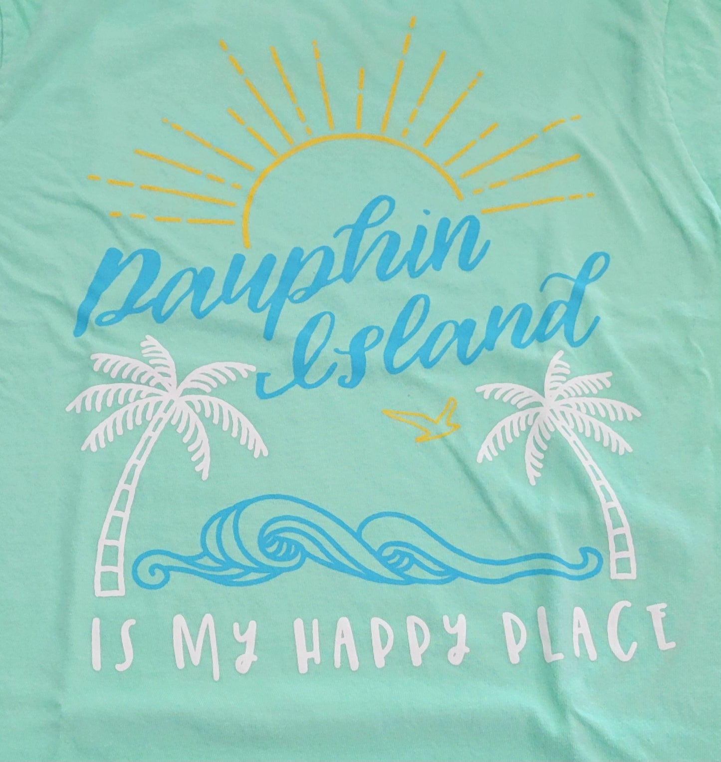 DAUPHIN ISLAND IS MY HAPPY PLACE LS T-SHIRT