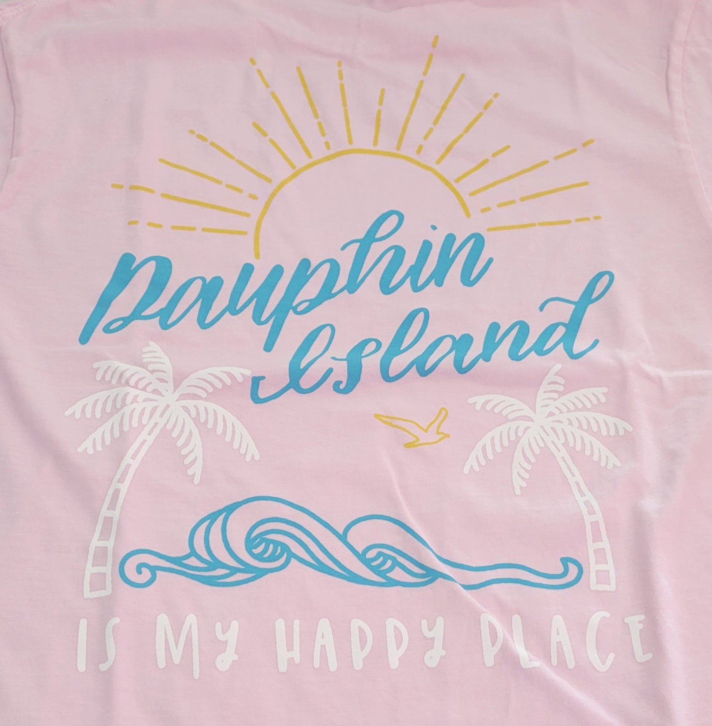 DAUPHIN ISLAND IS MY HAPPY PLACE LS T-SHIRT