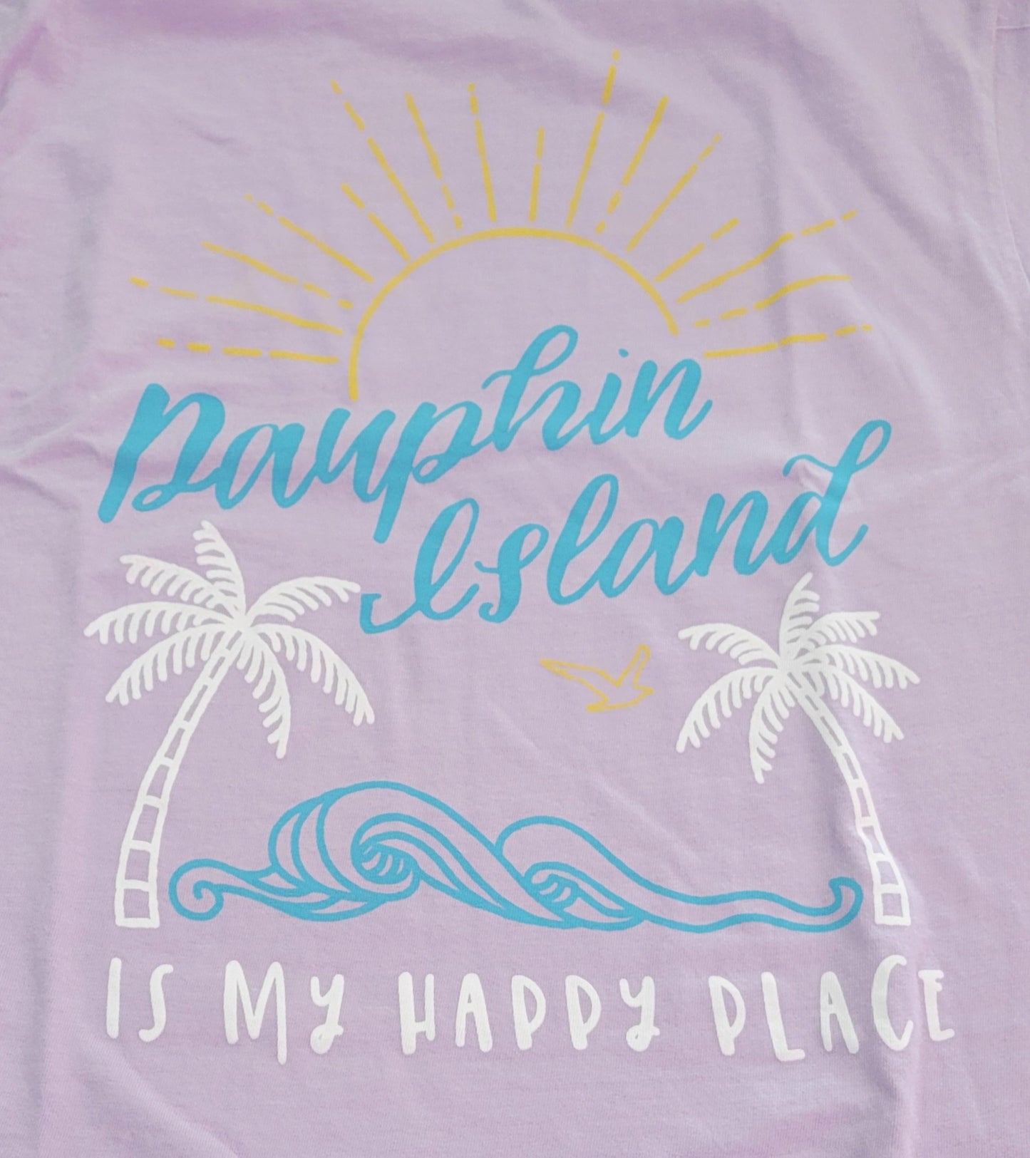 DAUPHIN ISLAND IS MY HAPPY PLACE LS T-SHIRT