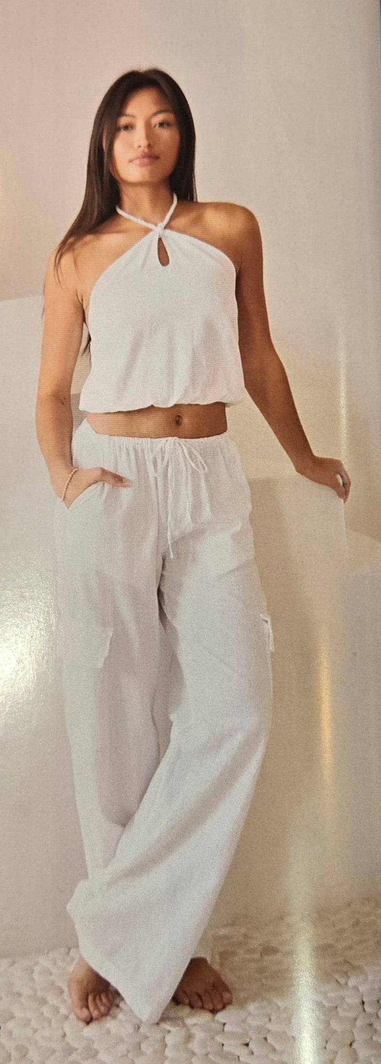 ELASTIC FRONT TOP WITH ROPE KNOT