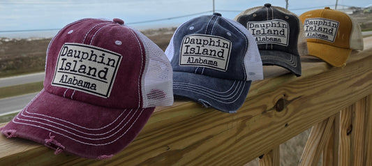 DAUPHIN ISLAND DESTINATION TRUCKER HATS