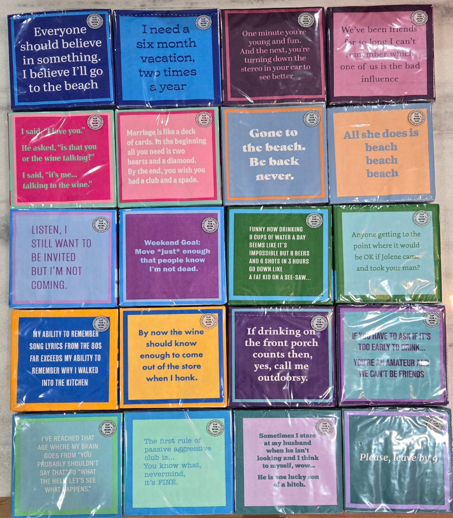 HUMOROUS NAPKINS & COASTERS