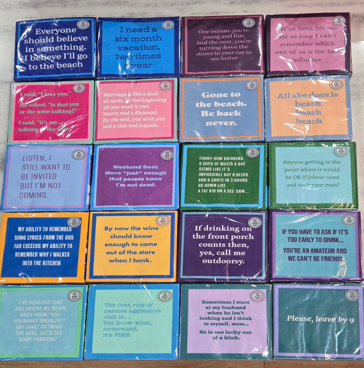 HUMOROUS NAPKINS & COASTERS