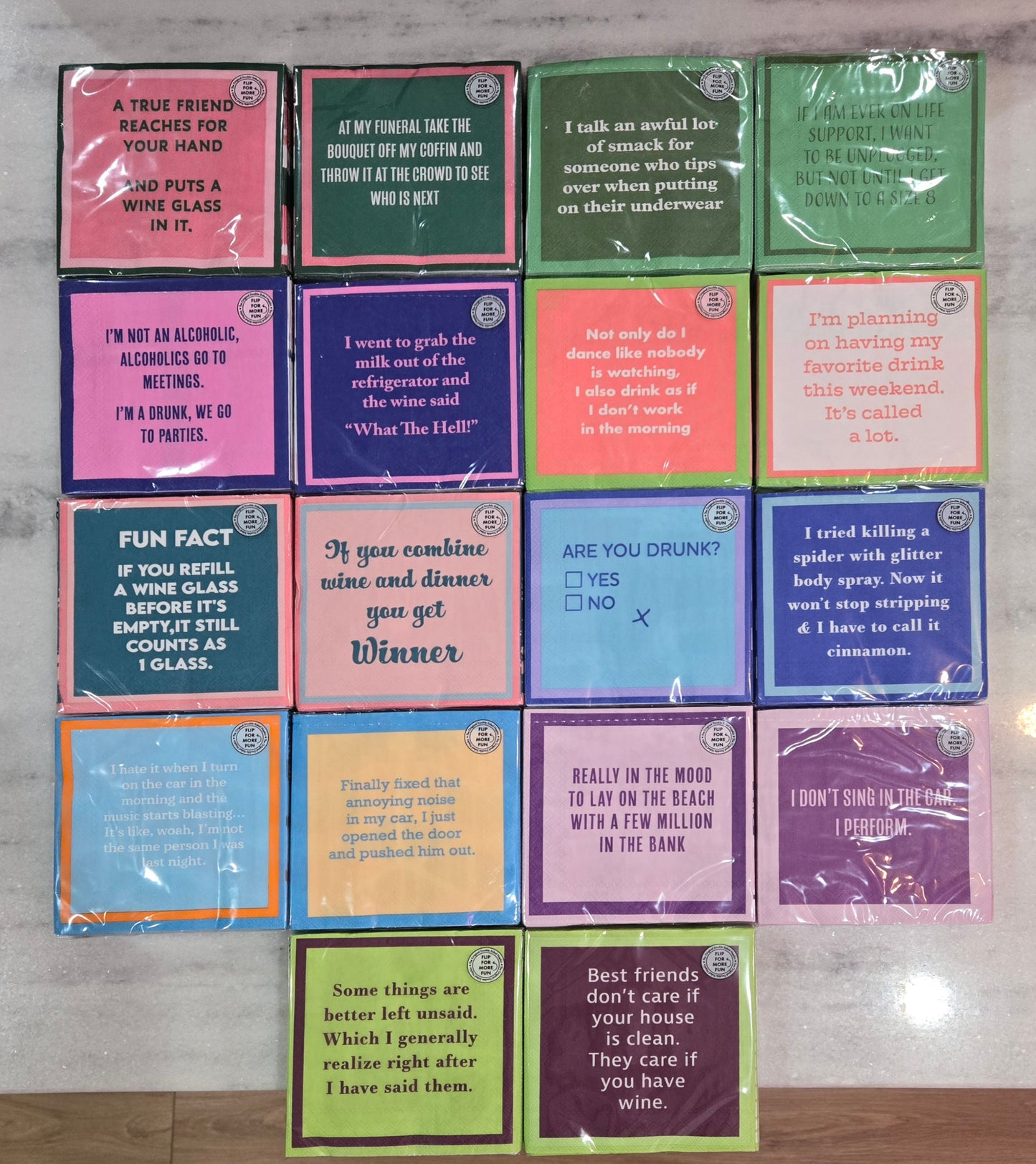 HUMOROUS NAPKINS & COASTERS