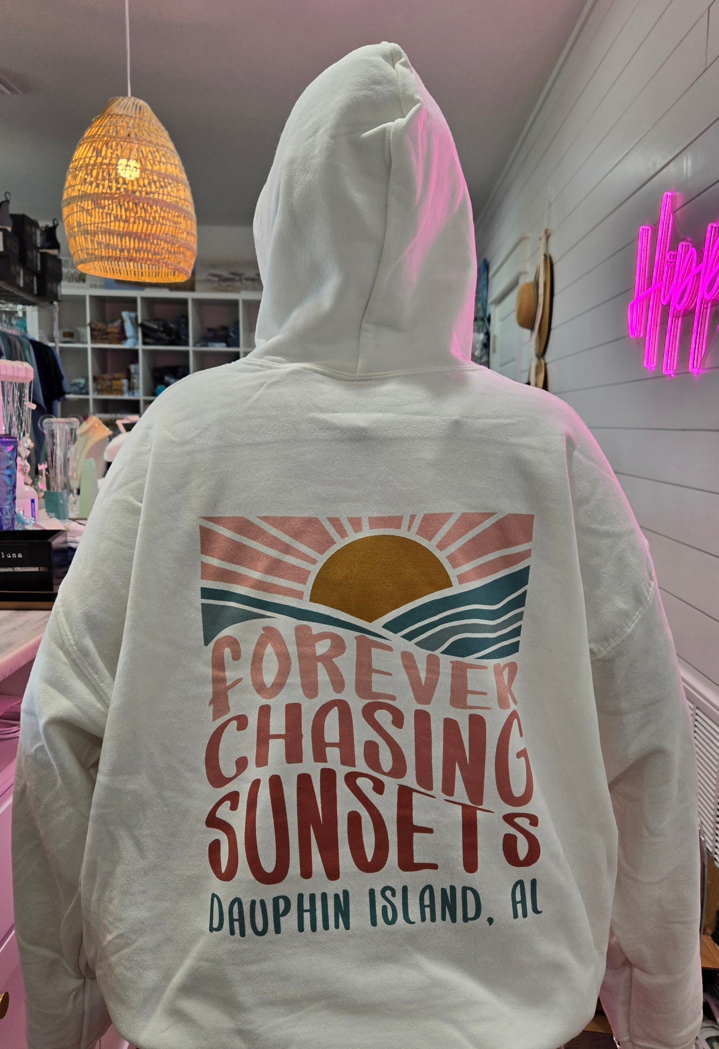 FOREVER CHASING SUNSETS HOODIE DAUPHIN ISLAND