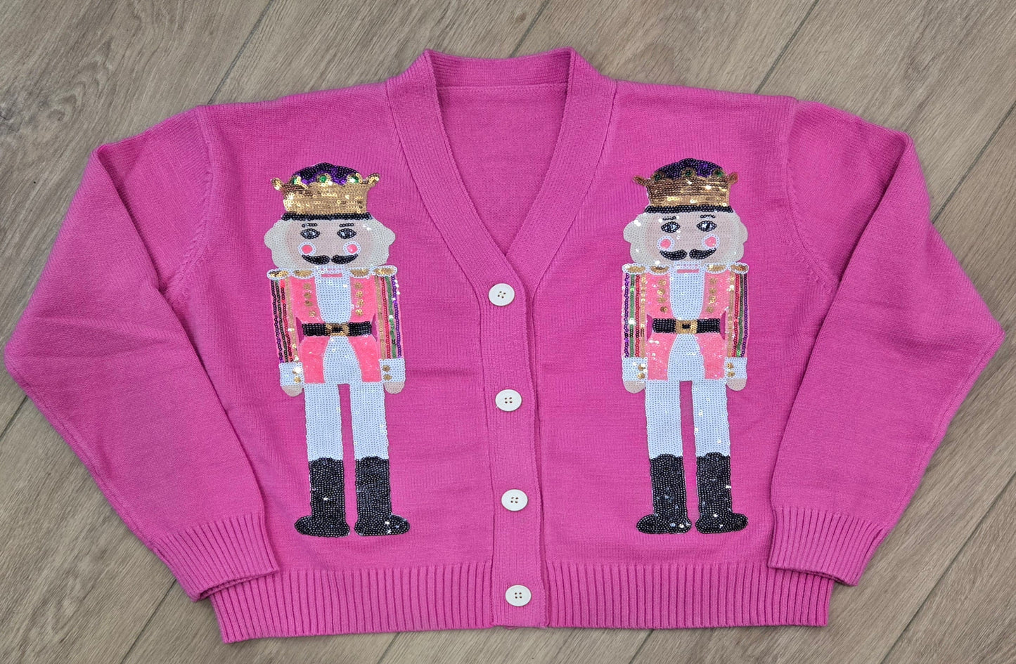 SEQUIN NUTCRACKER CARDIGAN