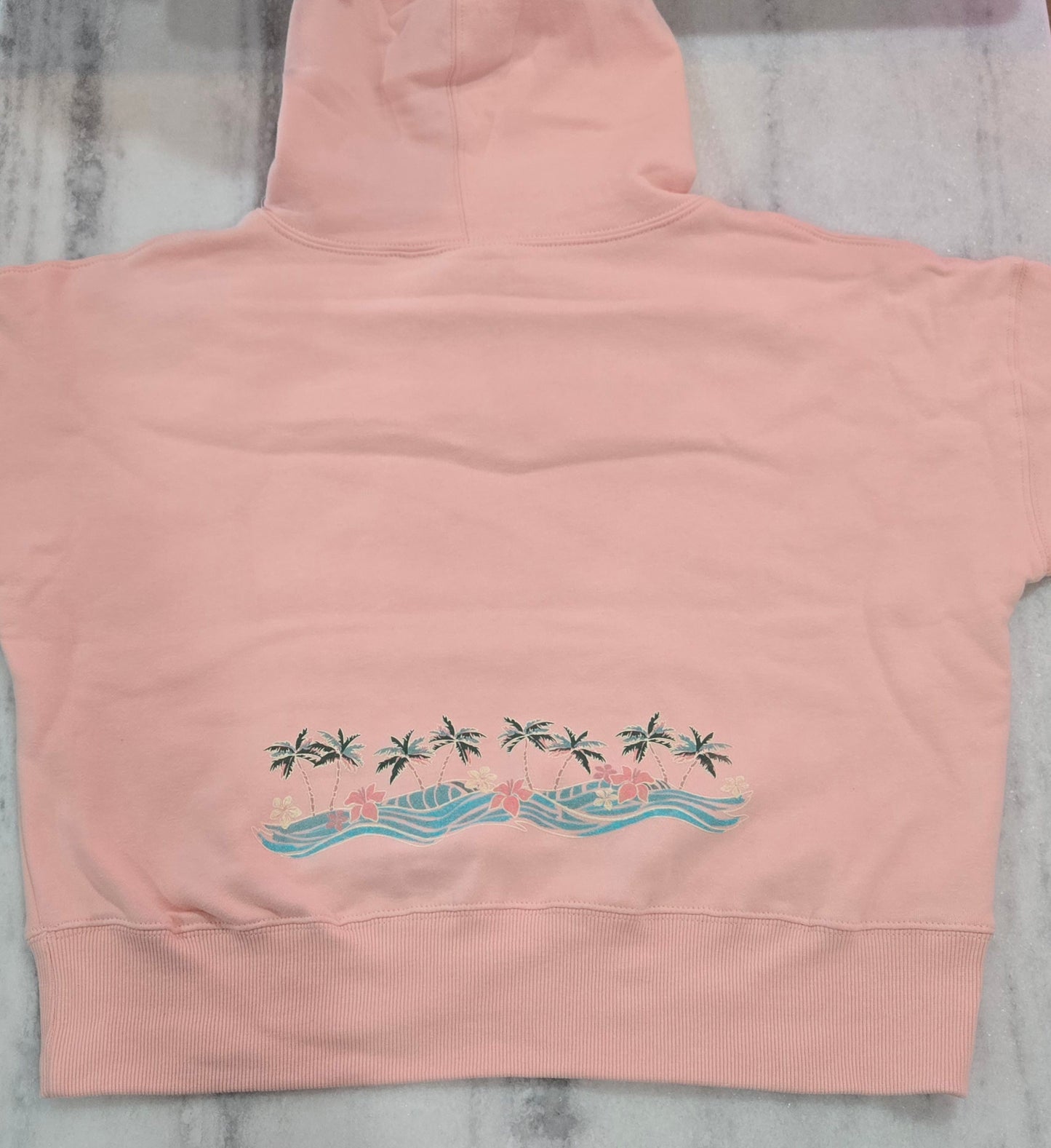 QUARTER ZIP PALM TREE HOODIE