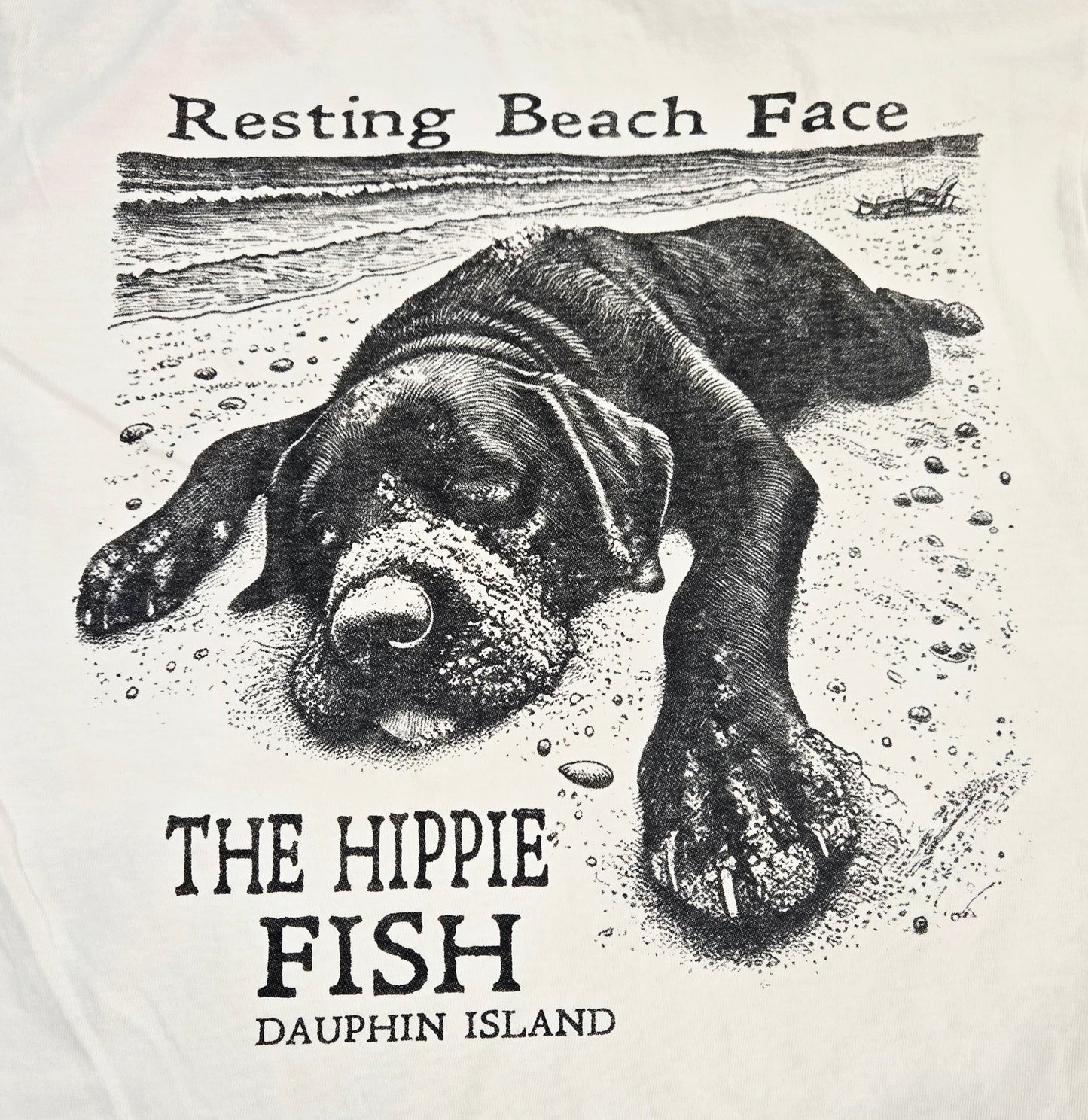 RESTING BEACH FACE LS T-SHIRT