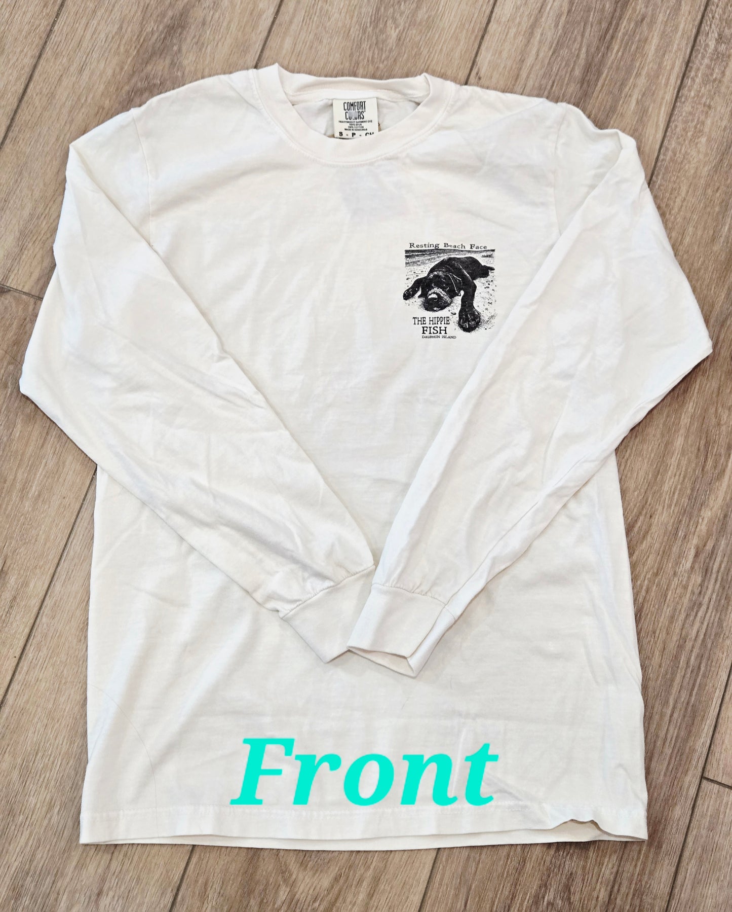RESTING BEACH FACE LS T-SHIRT