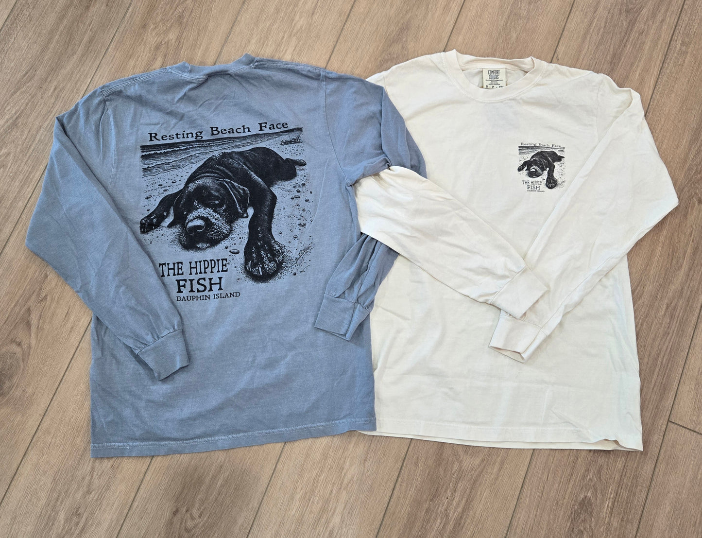 RESTING BEACH FACE LS T-SHIRT