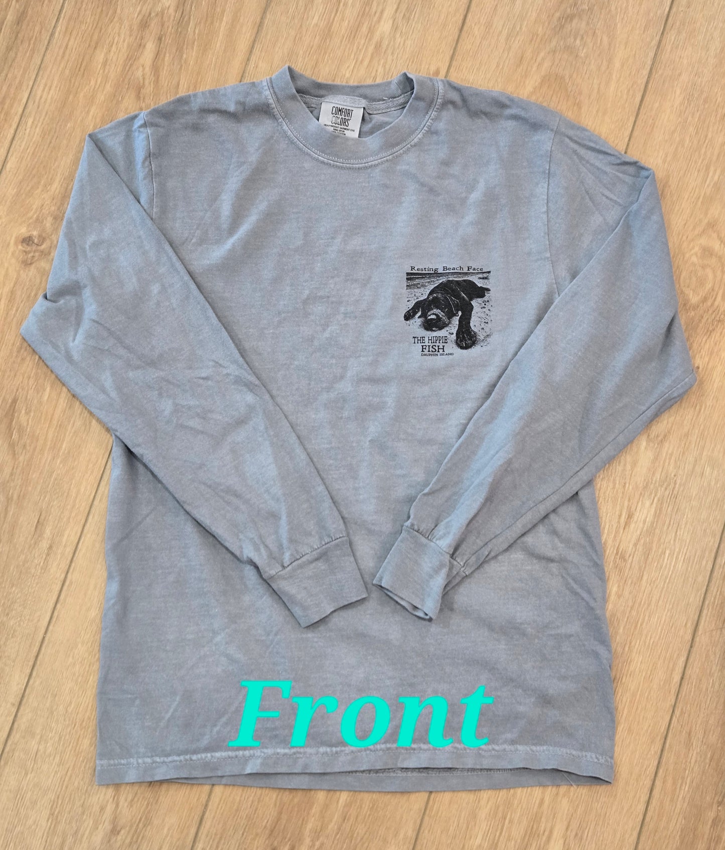 RESTING BEACH FACE LS T-SHIRT
