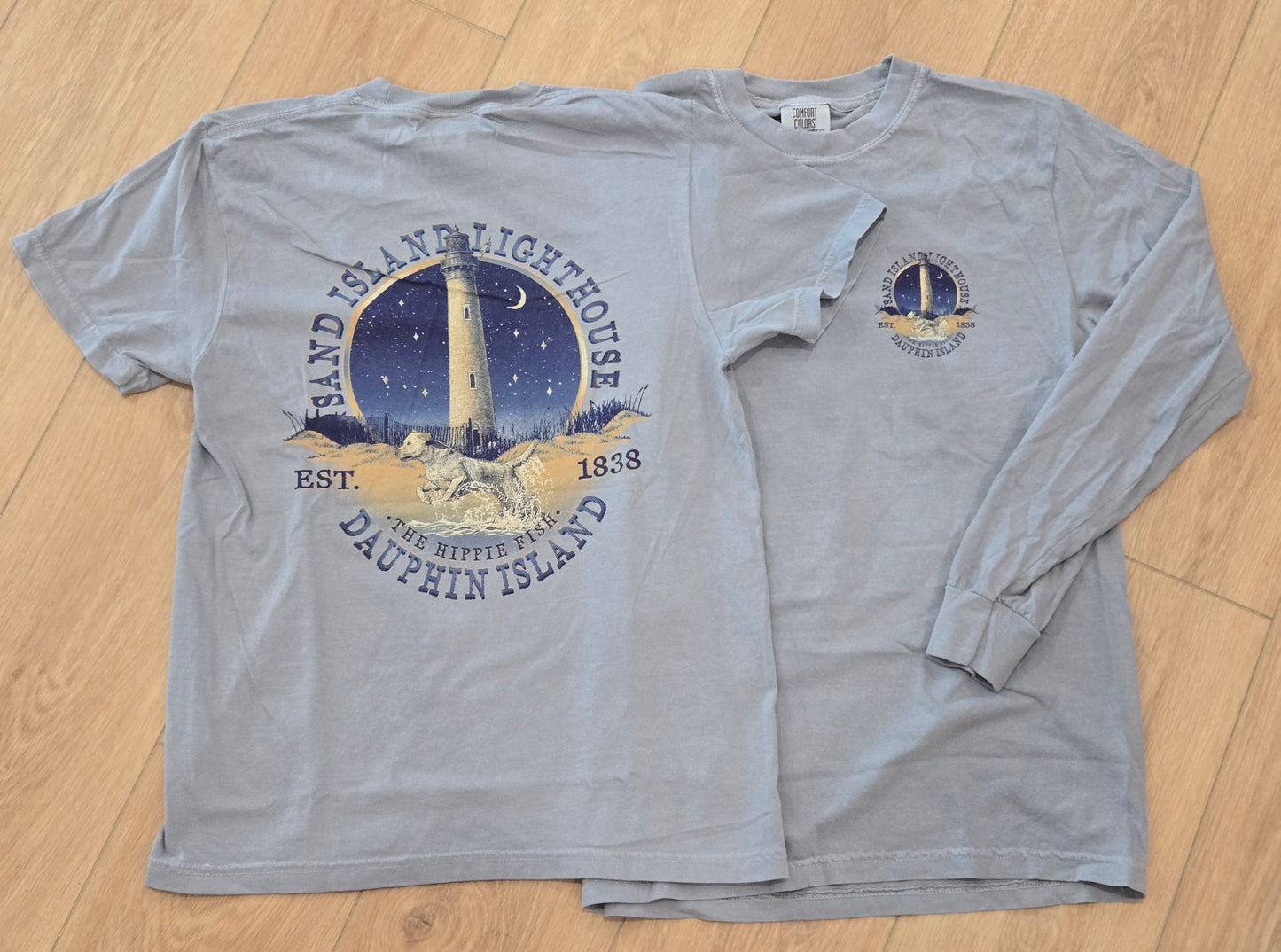 VISITING SAND ISLAND LIGHTHOUSE LS T-SHIRT