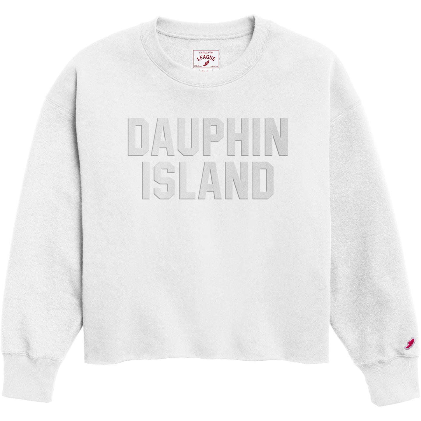 MARSHMALLOW PUFF DI MIDI CROP SWEATSHIRT