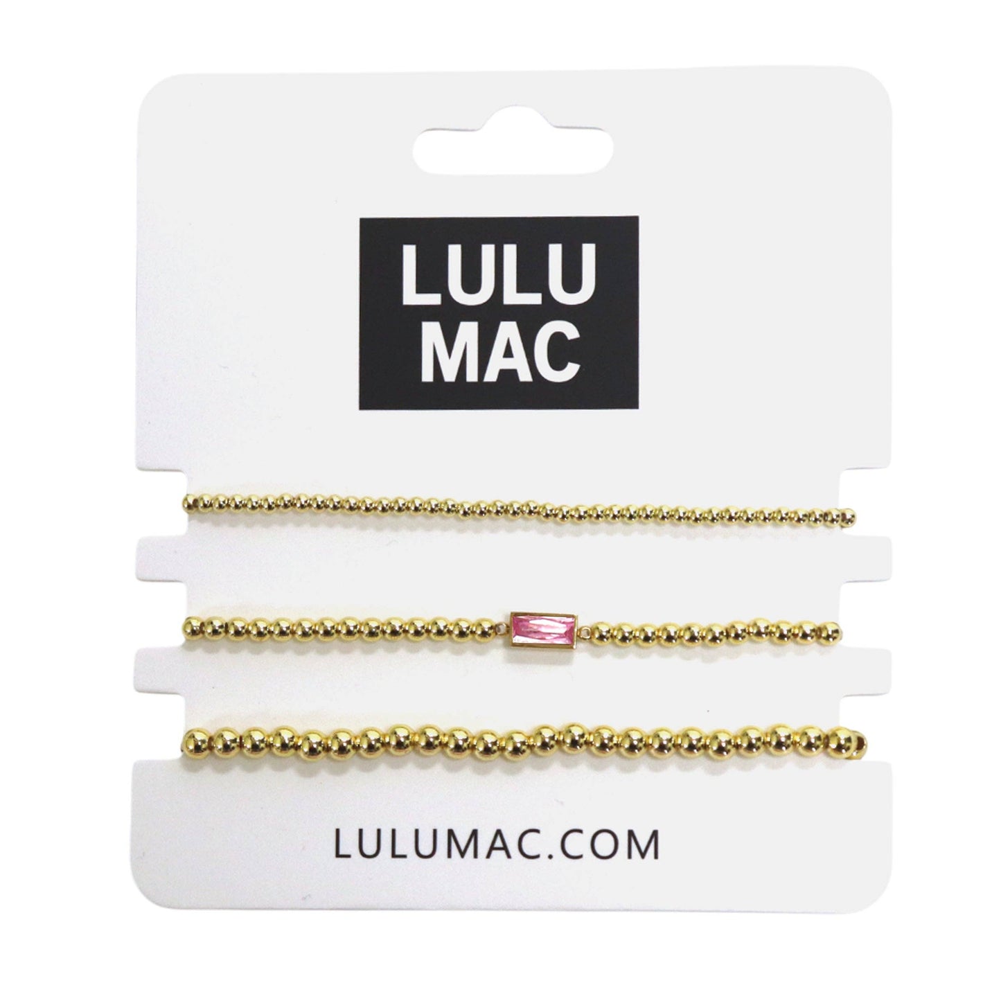LULU MAC GEMSTONE BRACELET STACK