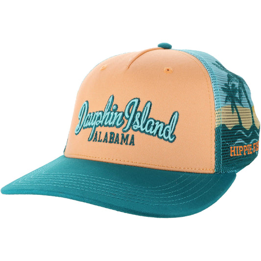 PALM WAVE PRINTED MESH TRUCKER HAT