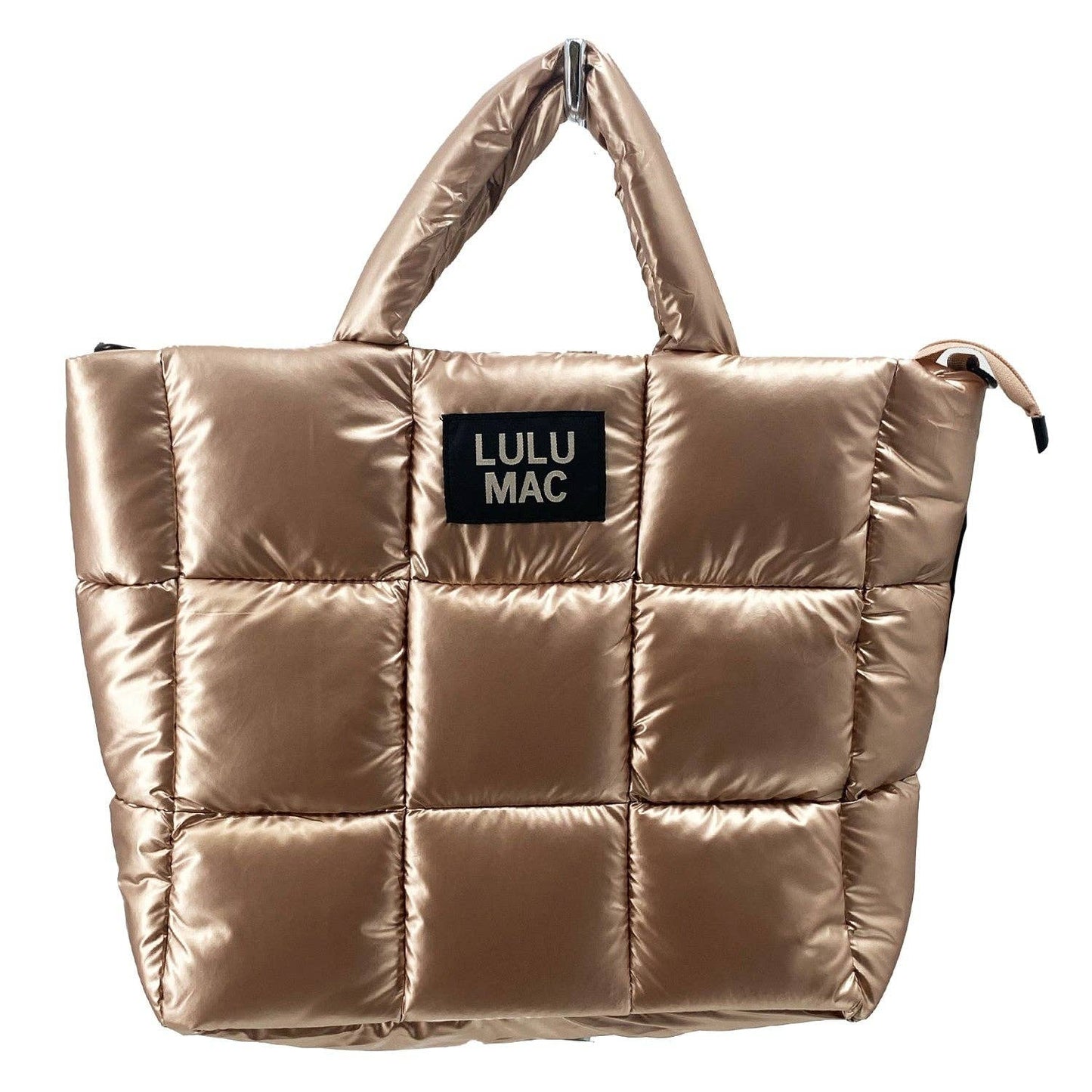 LULU MAC LARGE PUFFER METALLIC HANDBAGS