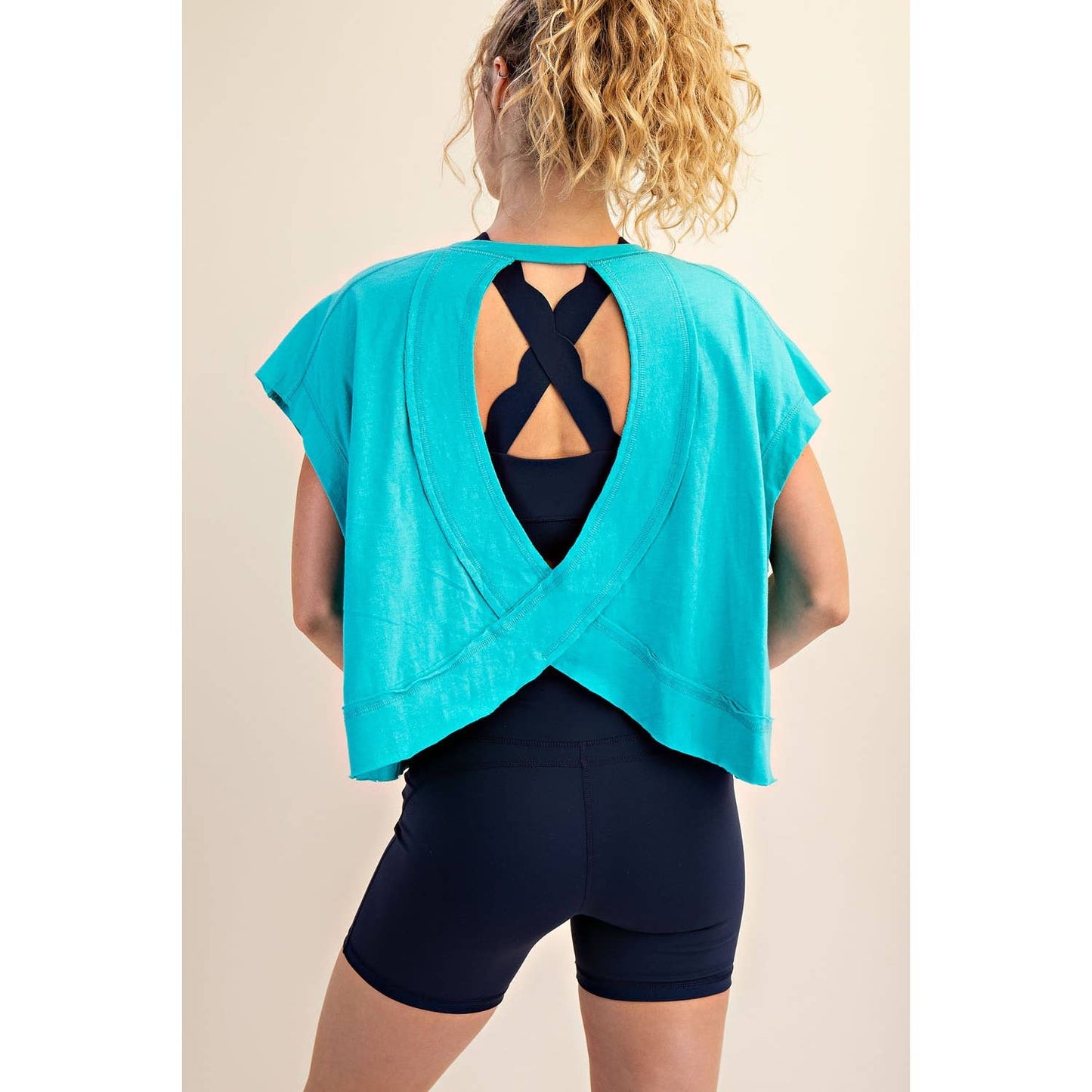 COTTON SLUB OPEN BACK TOP