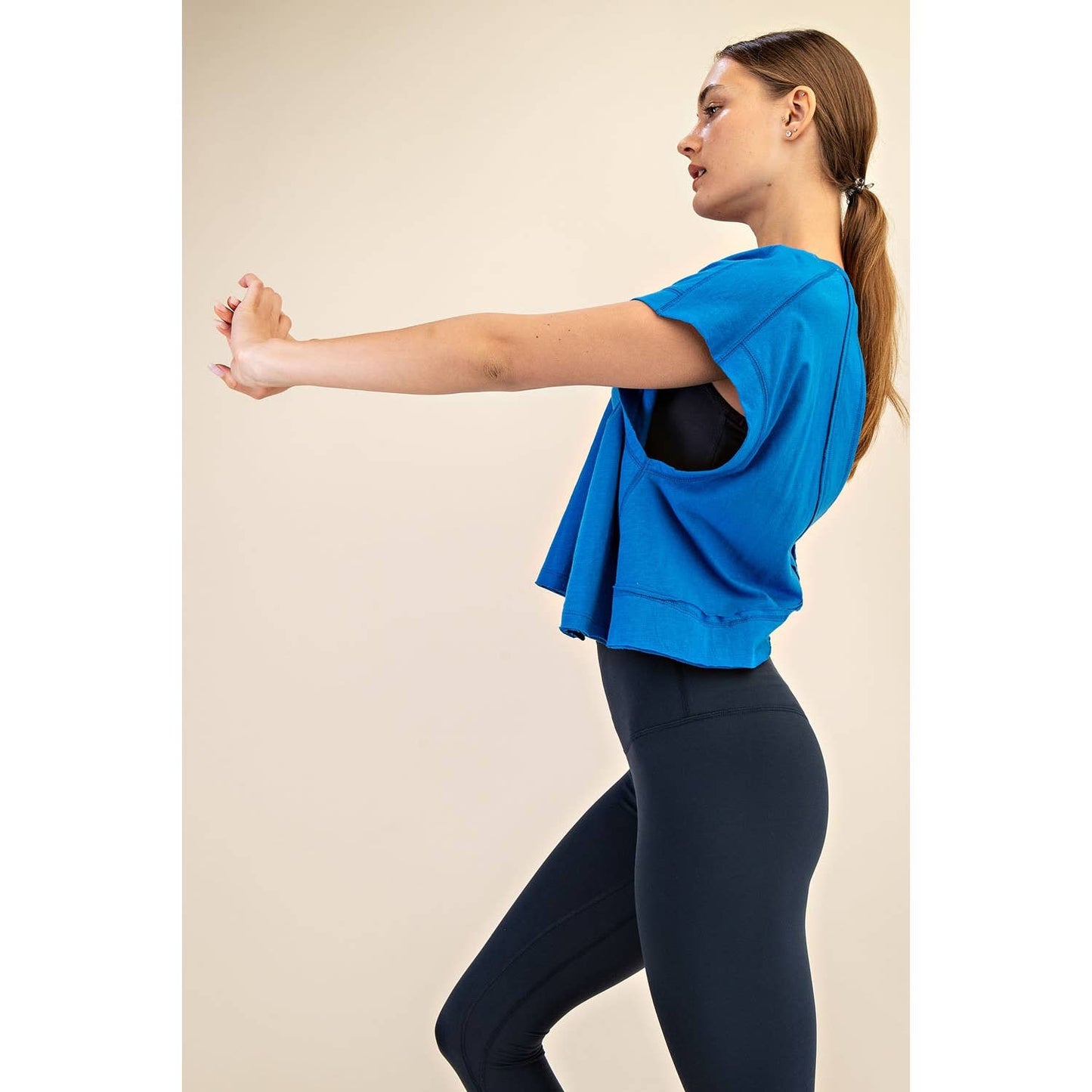 COTTON SLUB OPEN BACK TOP