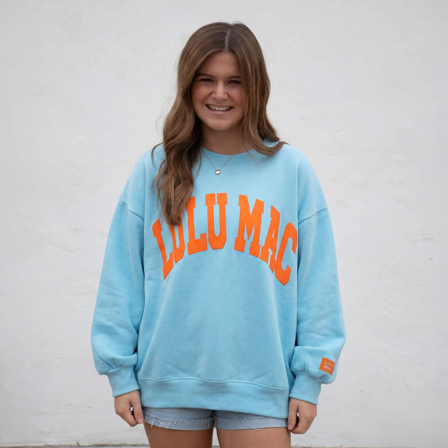 LULU MAC BLUE/ORANGE PUFF SWEATSHIRT