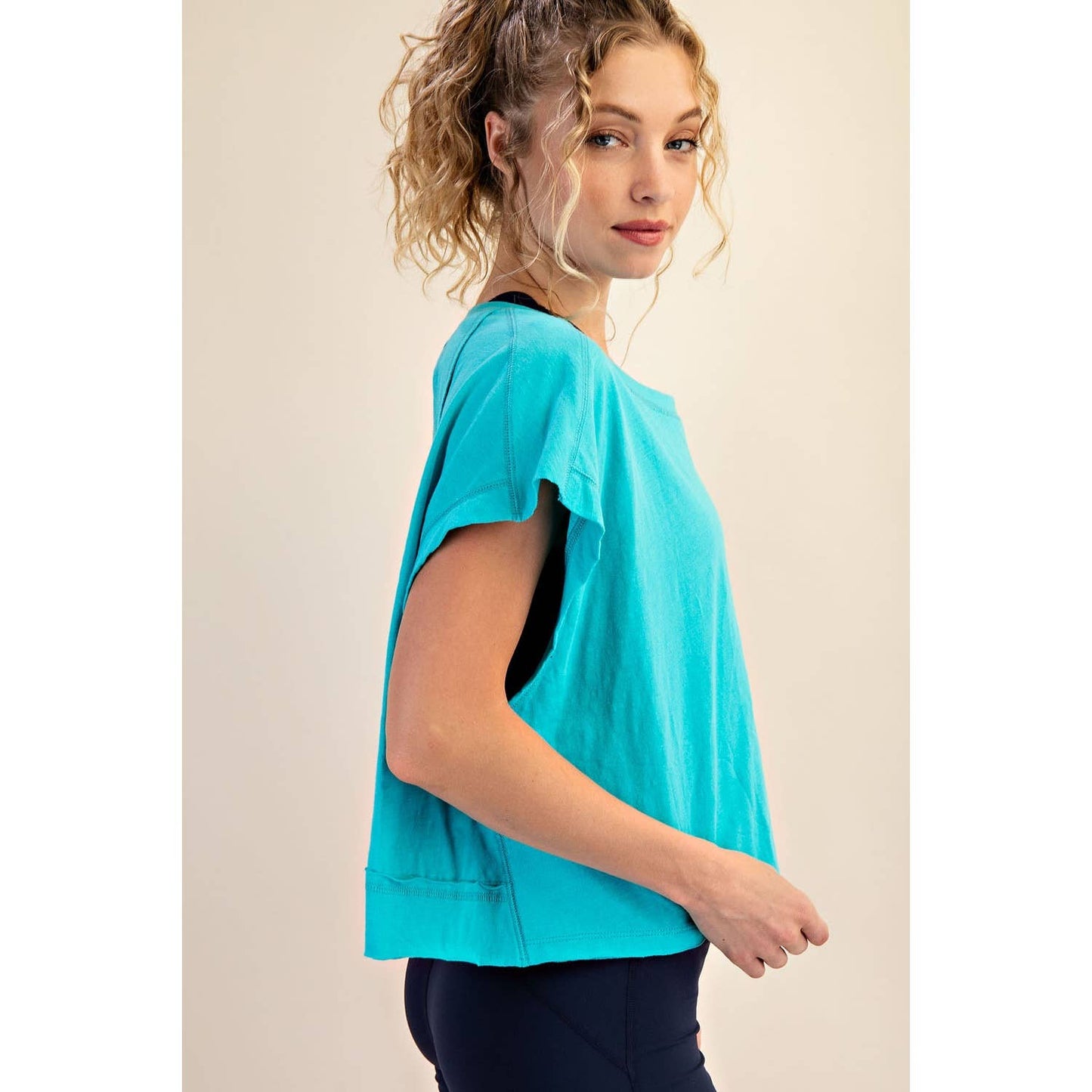 COTTON SLUB OPEN BACK TOP