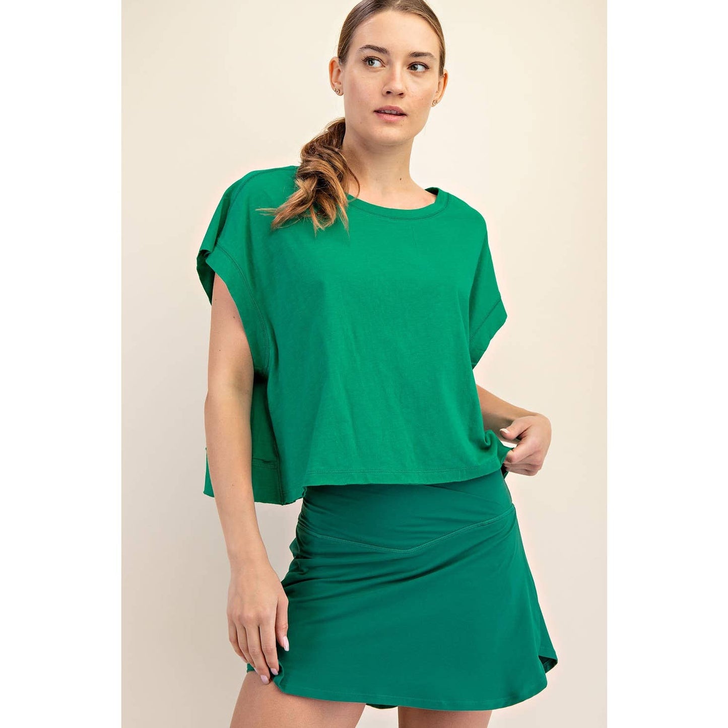 COTTON SLUB OPEN BACK TOP