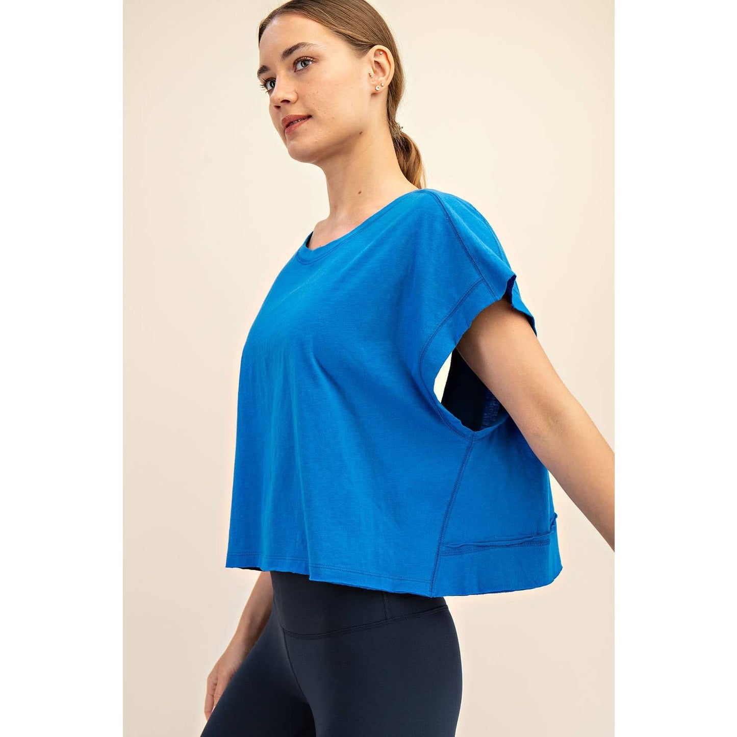 COTTON SLUB OPEN BACK TOP