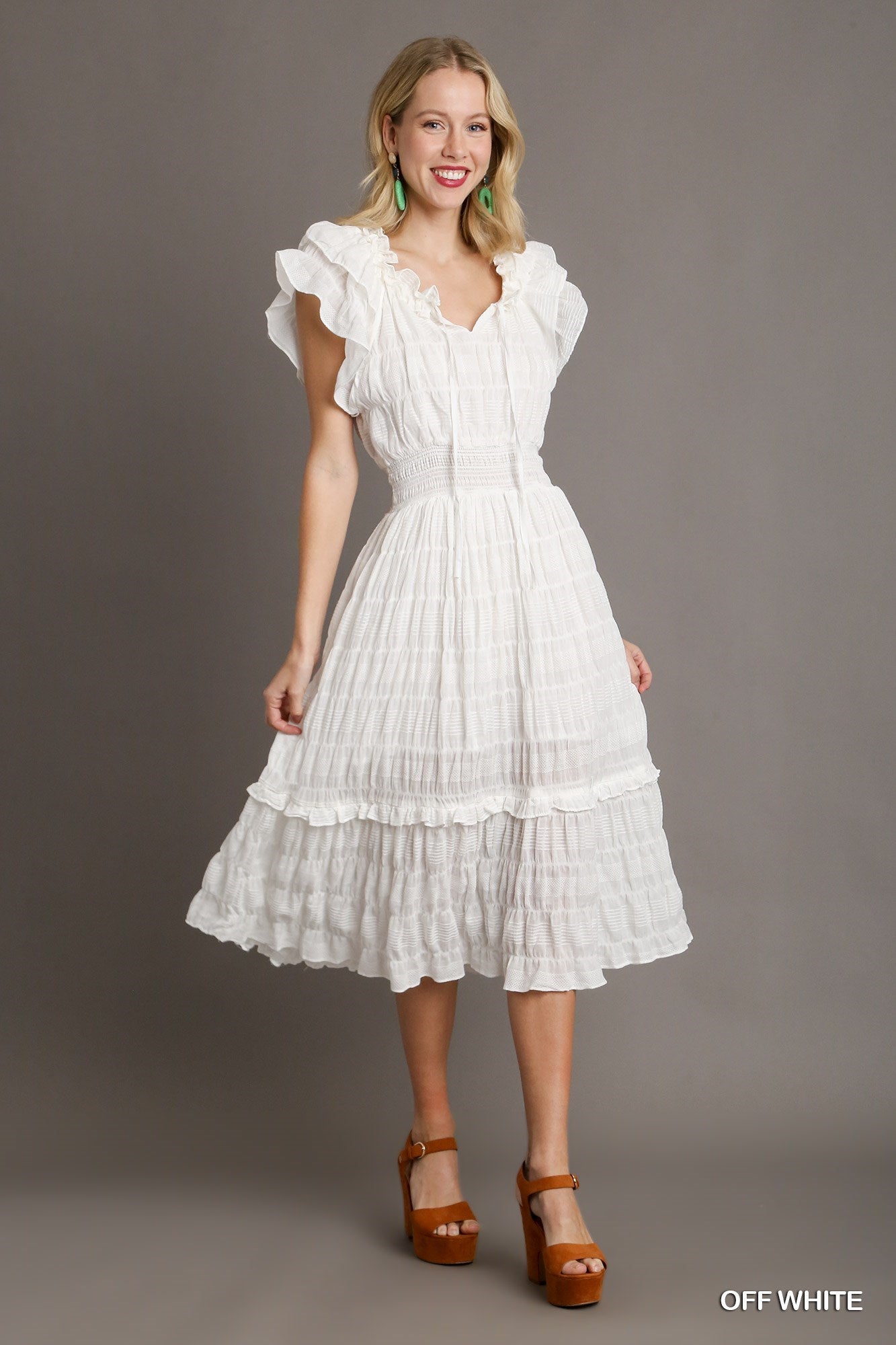 CANDICE MAXI DRESS WITH FLUTTER