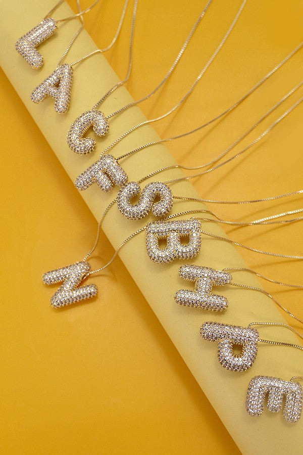 INITIAL BUBBLE BALLOON NECKLACE