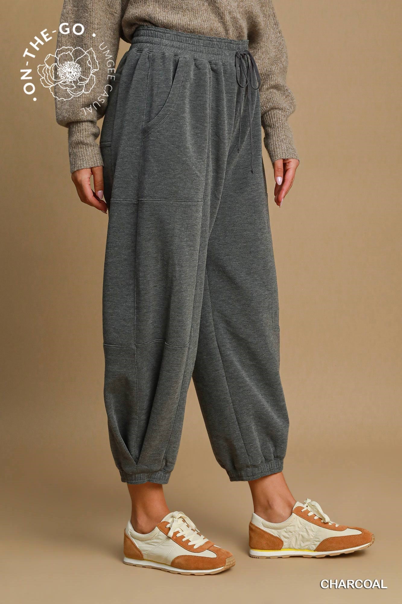 TRICIA BARREL LEG JOGGER SWEATPANTS
