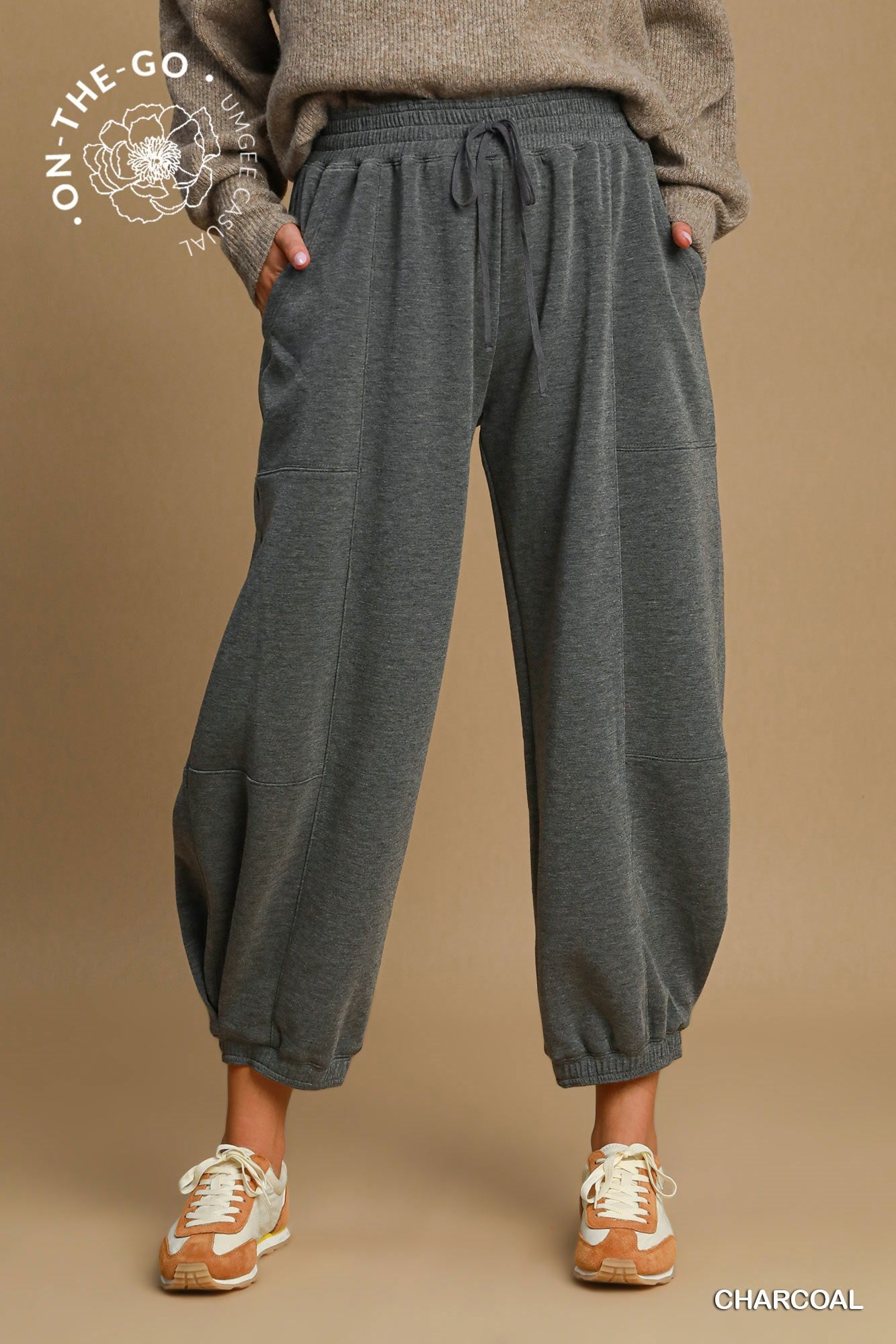 TRICIA BARREL LEG JOGGER SWEATPANTS