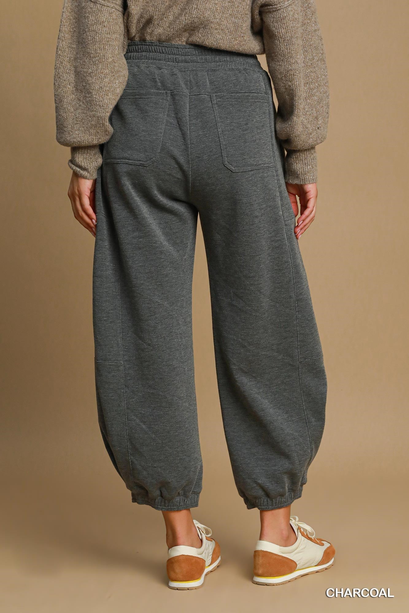 TRICIA BARREL LEG JOGGER SWEATPANTS