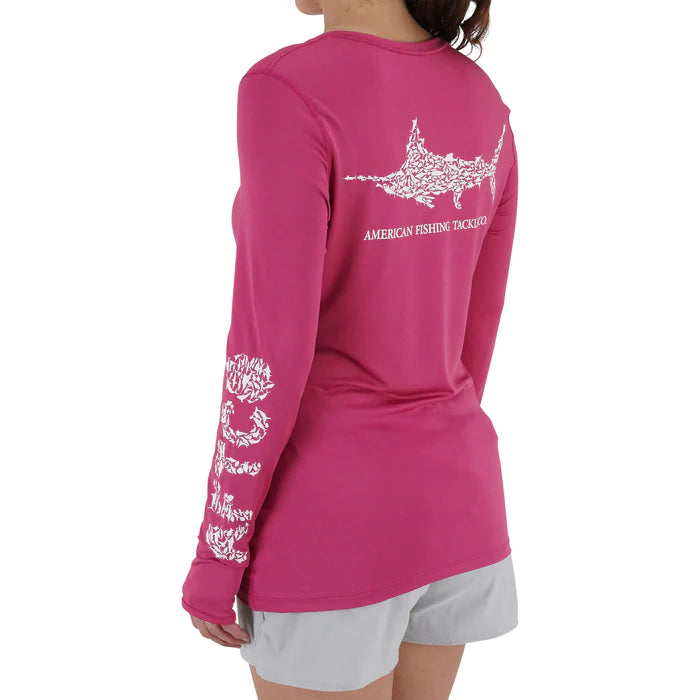 AFTCO WOMEN'S JIGFISH PERFORMANCE LS SHIRT DRI-FIT