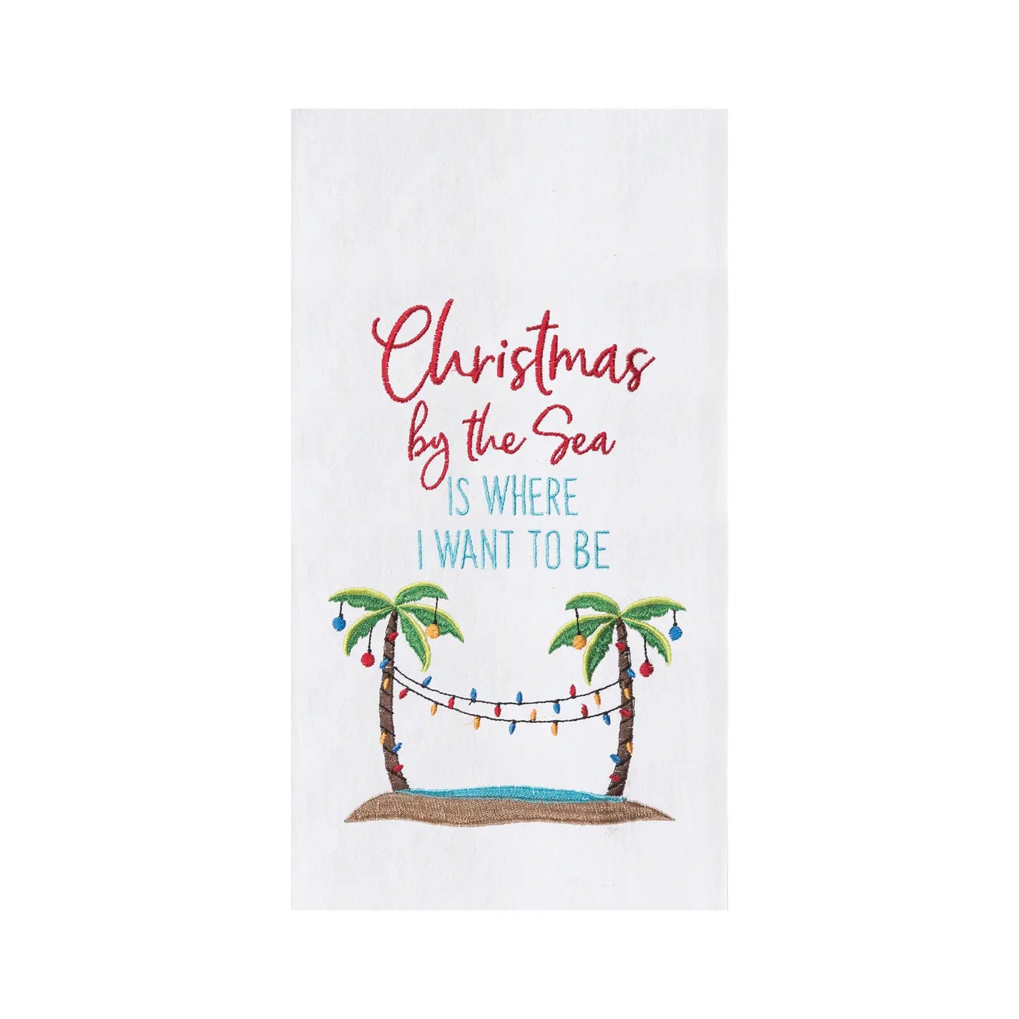 BEACHY CHRISTMAS KITCHEN TOWELS