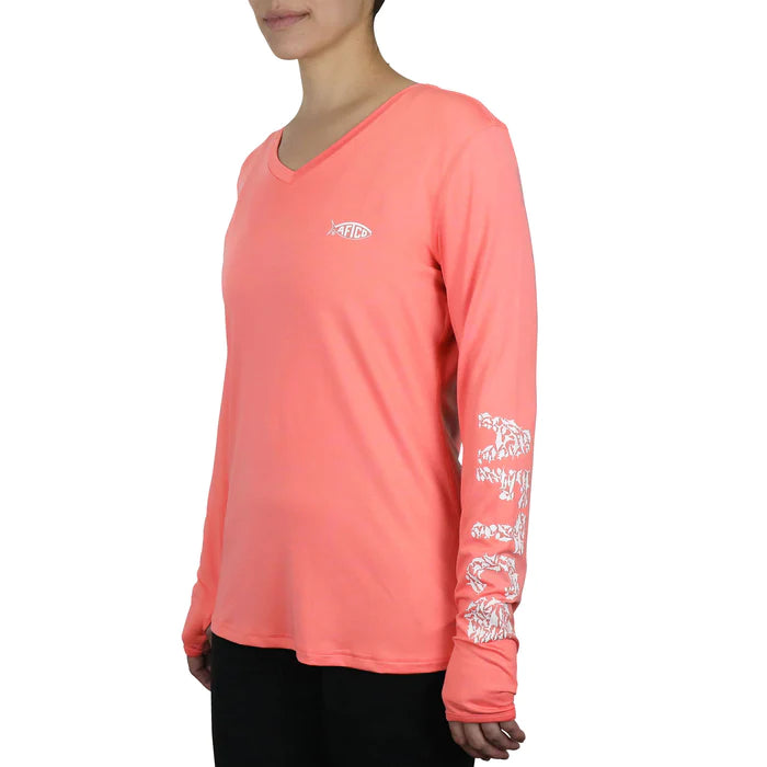 AFTCO WOMEN'S JIGFISH PERFORMANCE LS SHIRT DRI-FIT