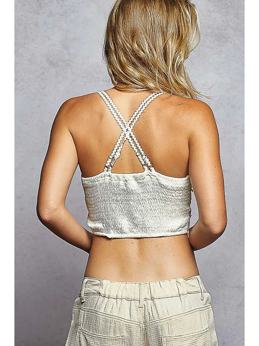 DAISY CROSS BACK LACE BRALETTE