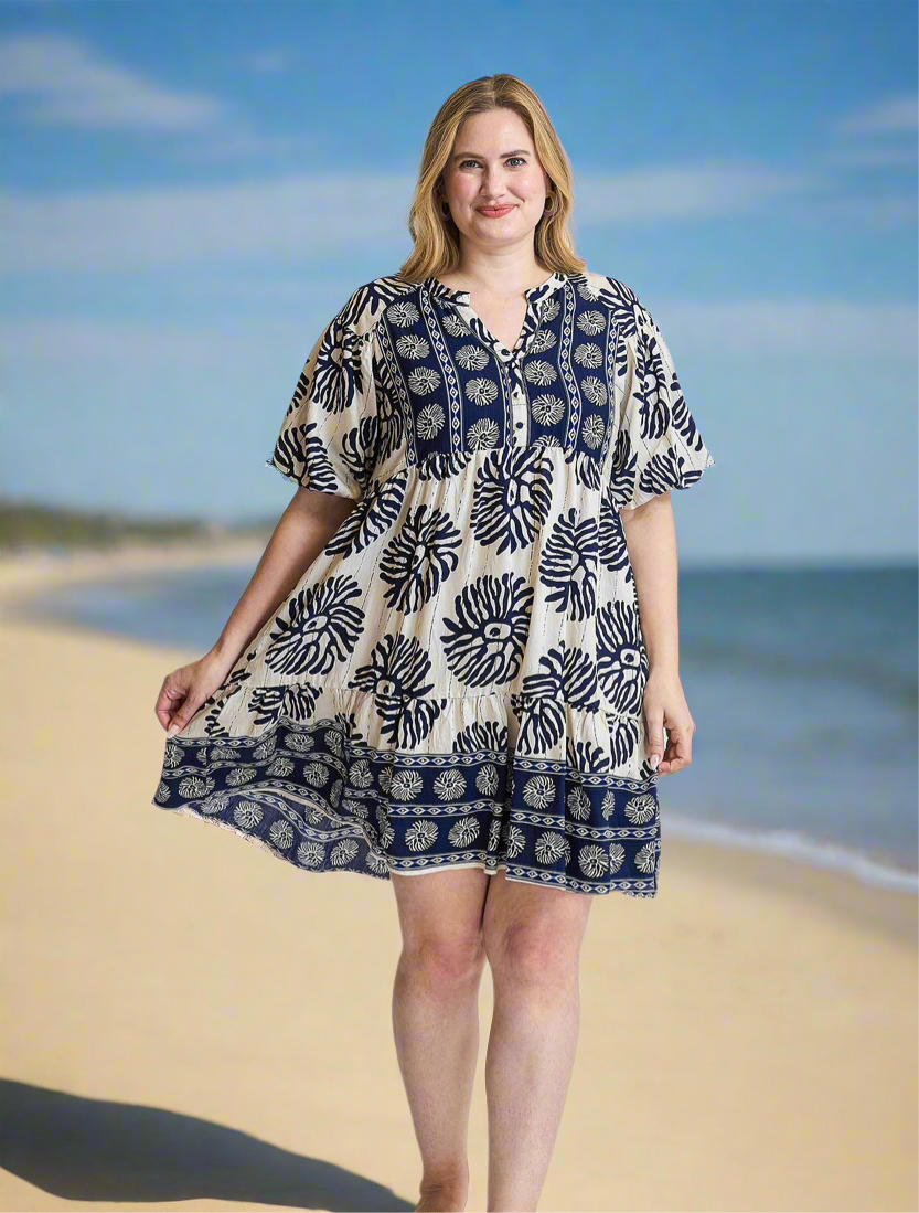 EVELYN BOHO BREEZE PRINTED DRESS