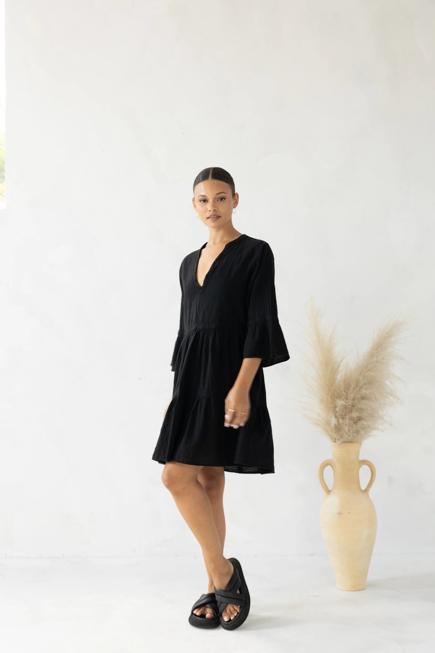 GABBI CROCHET DETAIL DRESS