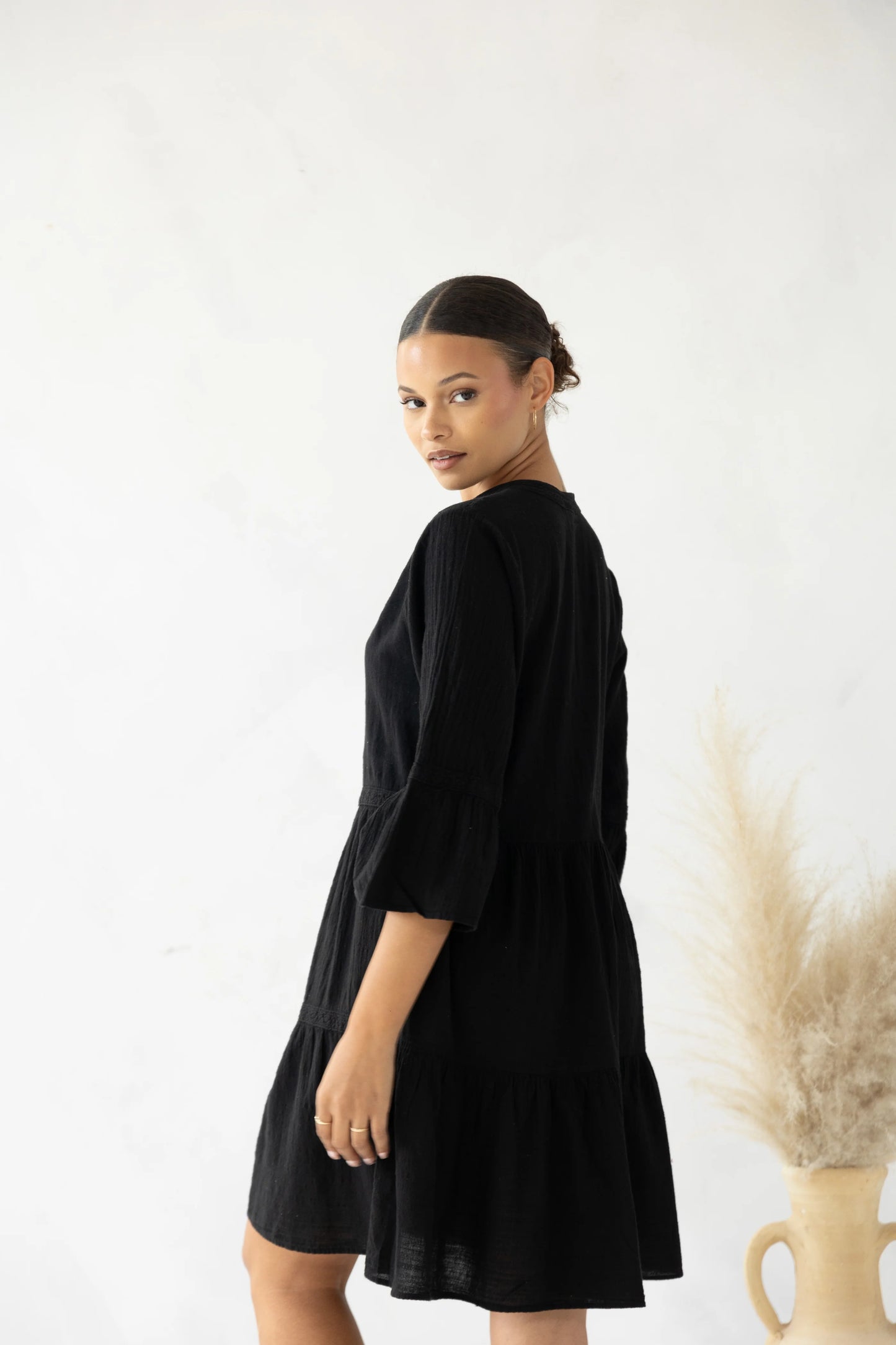 GABBI CROCHET DETAIL DRESS