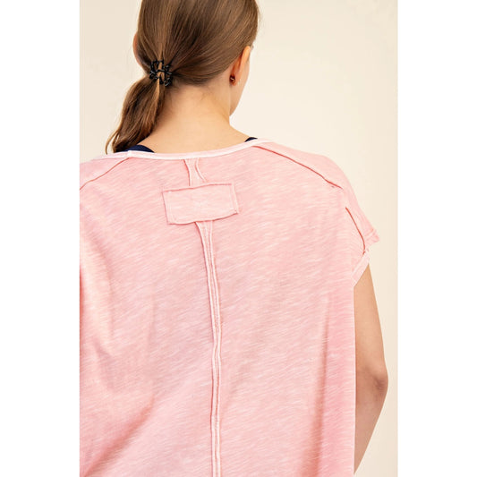 MINERAL WASHED SS OVERSIZED TOP