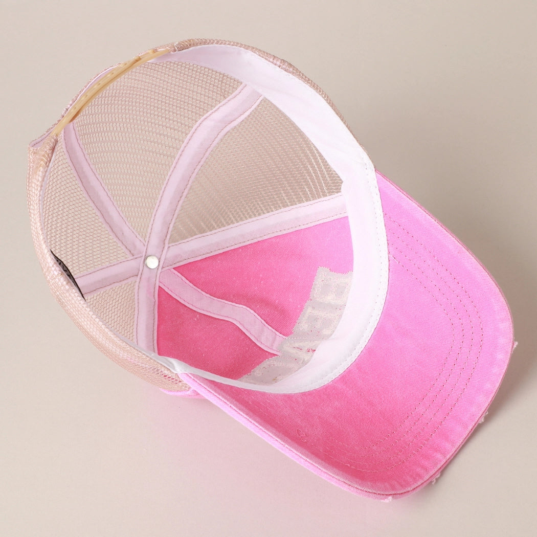 BEACH CHENILLE PATCH TRUCKER HATS